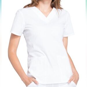 Cherokee- Scrubs for Women Workwear Professionals V-Neck Top, soft stretch
